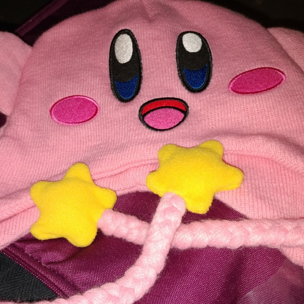 Pink Kirby Hoodie with Star